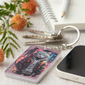 Urban Street Cat Design Sleutelhanger (Voorkant Rechts)