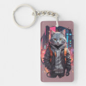 Urban Street Cat Design Sleutelhanger (Voorkant)