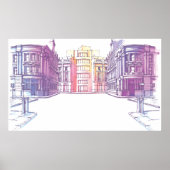 Urban Street Illustration Poster (Voorkant)