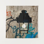 Urban Street Lamp en Graffiti Wandkleed (Voorkant)