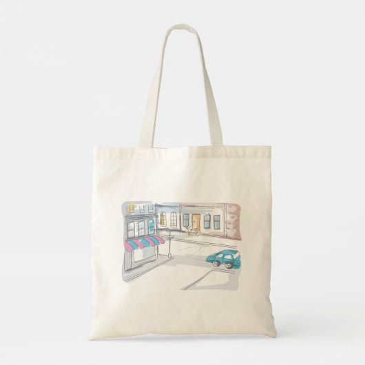 Urban Street Scene Canvas tas (Achterkant)