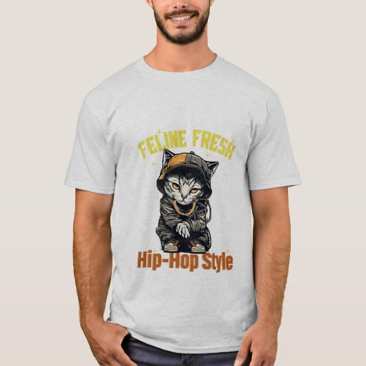 Urban Street Style Cat - Hip-Hop Legend Kitty 🎸🔥 T-shirt (Voorkant)