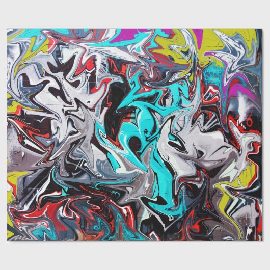 Urban street style graffiti party cadeaupapier (Vlak)