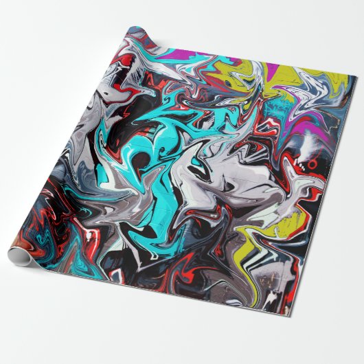 Urban street style graffiti party cadeaupapier (Uitgerold)