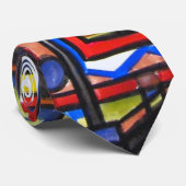 Urban Street Two-Modern Bauhaus Geometric Art Stropdas (Opgerold)