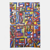 Urban Street Two-Modern Geometric Theedoek (Verticaal)