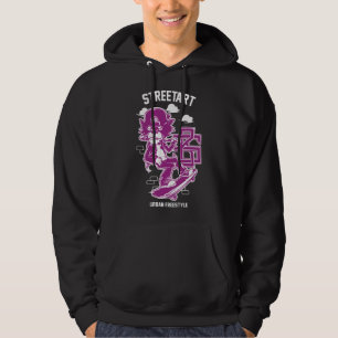 Urban Streetart - Kat op Ski Board Hoodie