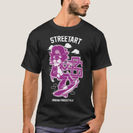 Urban Streetart - Kat op Ski Board T-shirt