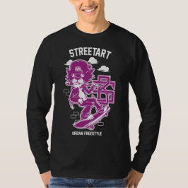Urban Streetart - Kat op Ski Board T-shirt