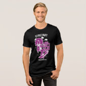 Urban Streetart - Kat op Ski Board Tri-Blend Shirt (Voorkant volledig)