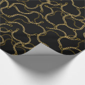 Urban Streetstyle Gold Chains Pattern Cadeaupapier (Hoek)
