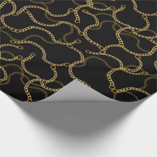 Urban Streetstyle Gold Chains Pattern Cadeaupapier (Hoek)
