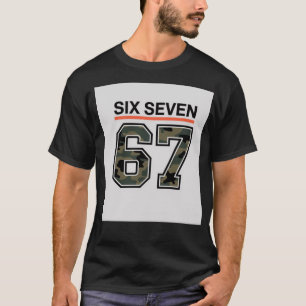 Urban Streetwear 67 Six Seven Varsity Gedistingeer T-shirt