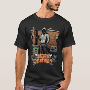 Urban Streetwear "Seek & Destroy" Grafische T-shir T-shirt