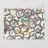 urban style bicycle pattern briefkaart (Voorkant)