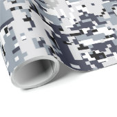 Urban Style Silver Digital Camouflage Cadeaupapier (Rol Hoek)