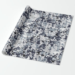 Urban Style Silver Digital Camouflage Cadeaupapier