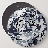 Urban Style Silver Digital Camouflage Ronde Button 6,0 Cm (Voorkant /achterkant)