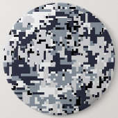 Urban Style Silver Digital Camouflage Ronde Button 6,0 Cm (Voorkant)