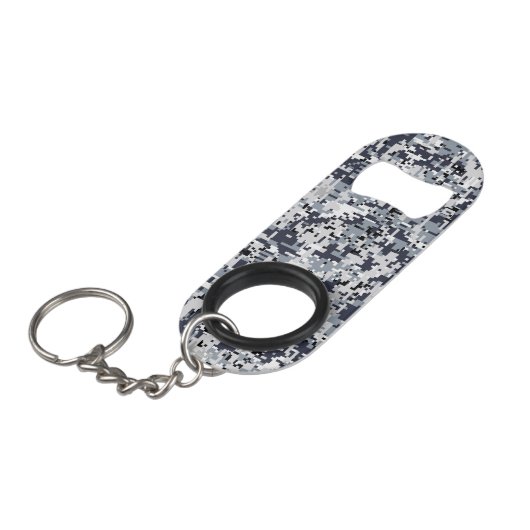 Urban Style Silver Digital Camouflage Sleutelhanger Flessenopener (Voorkant Gekanteld)