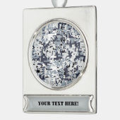 Urban Style Silver Digital Camouflage Verzilverd Banner Ornament (Links)