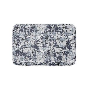 Urban Style Silver Gray Digital Camouflage Badmat