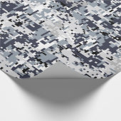 Urban Style Silver Gray Digital Camouflage Cadeaupapier (Hoek)