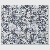 Urban Style Silver Gray Digital Camouflage Cadeaupapier (Vlak)