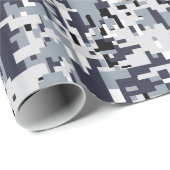 Urban Style Silver Gray Digital Camouflage Cadeaupapier (Rol Hoek)