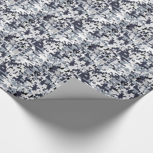Urban Style Silver Gray Digital Camouflage Cadeaupapier (Hoek)