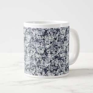 Urban Style Silver Gray Digital Camouflage Grote Koffiekop