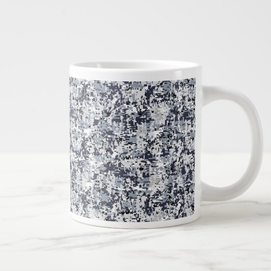 Urban Style Silver Gray Digital Camouflage Grote Koffiekop (Rechts)