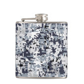 Urban Style Silver Gray Digital Camouflage Heupfles (Voorkant)