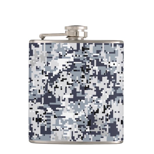 Urban Style Silver Gray Digital Camouflage Heupfles (Voorkant)