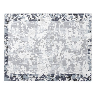 Urban Style Silver Gray Digital Camouflage Notitieblok