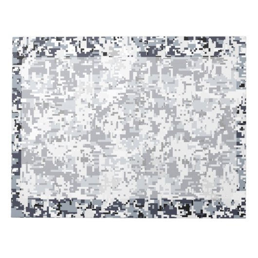 Urban Style Silver Gray Digital Camouflage Notitieblok (Voorkant)