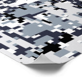 Urban Style Silver Gray Digital Camouflage Poster (Hoek)