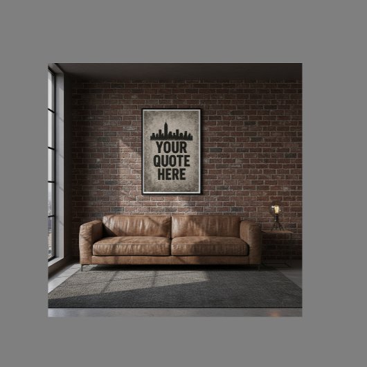 Urban Style Skyline Graffiti met aangepaste offert Poster