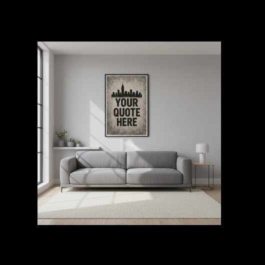 Urban Style Skyline Graffiti met aangepaste offert Poster