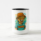 Urban Summer Vibes Cartoon T-shirt – Bright & Fun Mok (Midden)