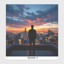 Urban Sunset Reflections Sticker