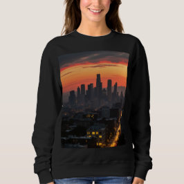 Urban Sunset Skyline T-shirt voor dames