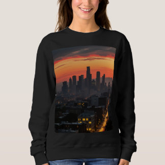 Urban Sunset Skyline T-shirt voor dames