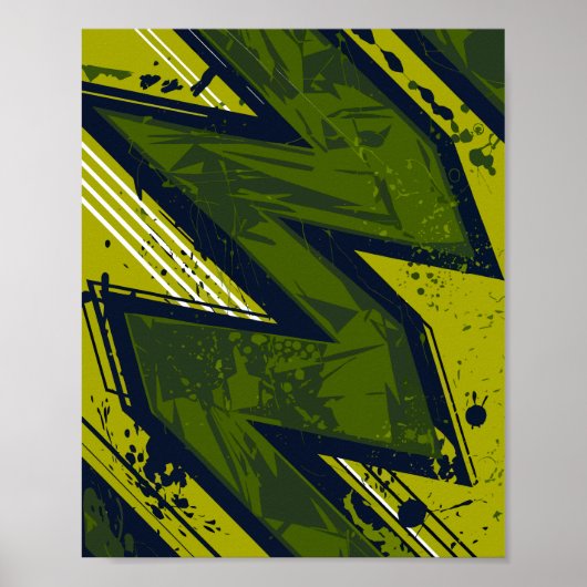 Urban Surge – A Bold Collision of Motion & Contras Poster (Voorkant)