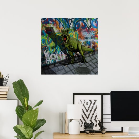 Urban T-Rex Poster (Thuiskantoor)