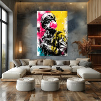 Urban tactische figuur met kauwgom Contemporary