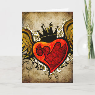  Urban Tattoo Winged Heart Wenskaarten Kaart