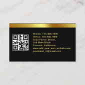 Urban Taxi Driver Chauffeur Gele streep QR CODE Visitekaartje (Achterkant)