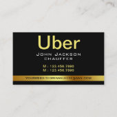 Urban Taxi Driver Chauffeur Gele streep QR CODE Visitekaartje (Voorkant)