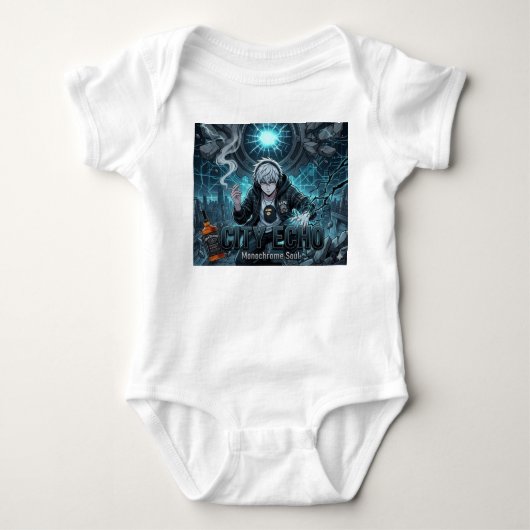 Urban Tech Hero Anime Jongens Kunst - City Echo Ed Romper (Voorkant)